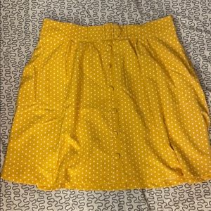 MODCLOTH yellow polka dot skirt